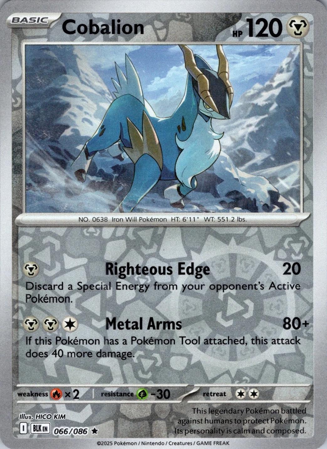 Black Bolt Cobalion [Reverse] Pokémon card